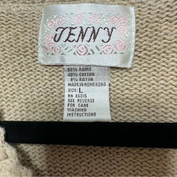 vintage cottagecore embroidered sweater vest Jenny size Large - Picture 3 of 3